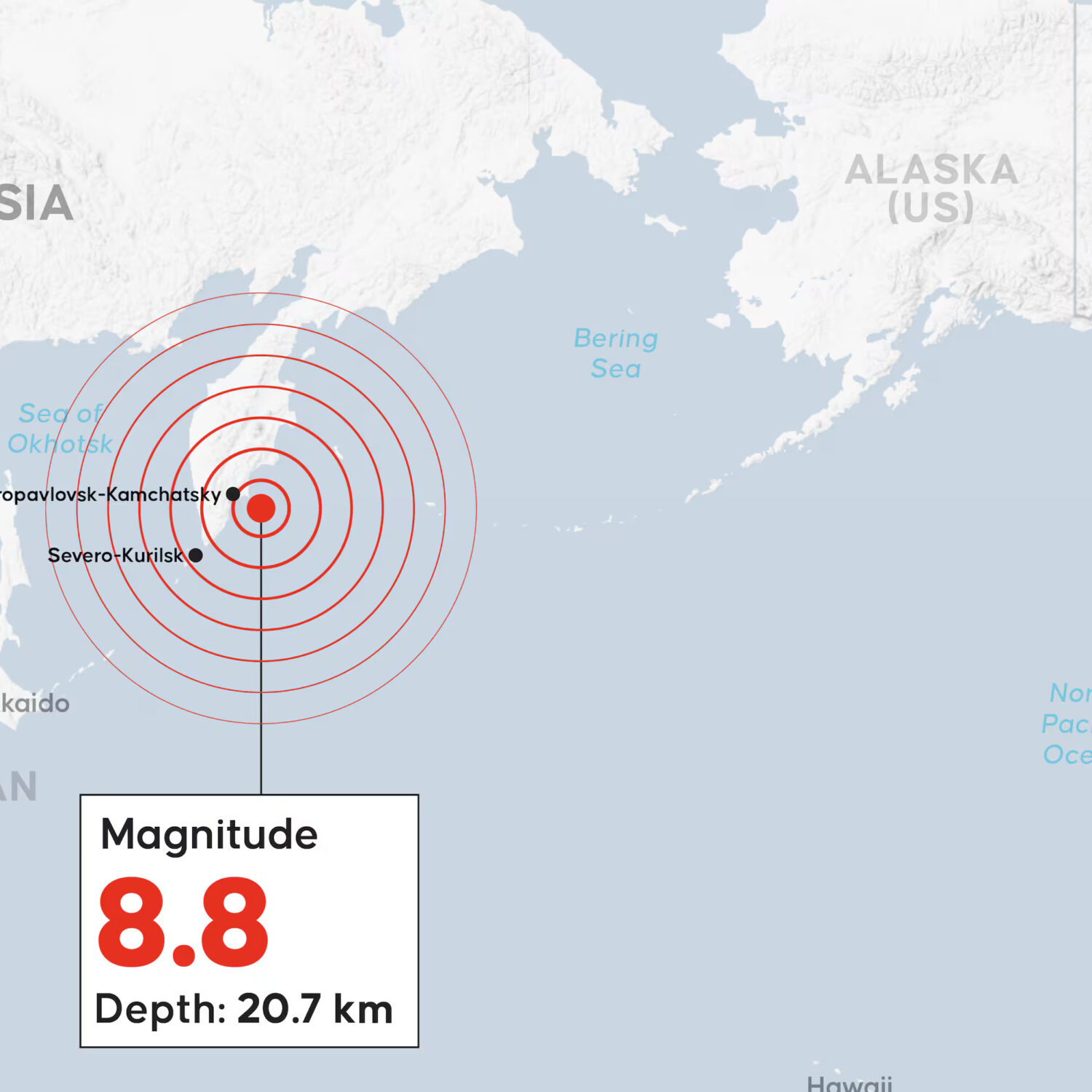 Terremoto al largo della Kamchatka: allarme Tsunami sulle coste del Pacifico